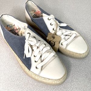 NWT Born Corfield Denim and Canvas Espadrilles Womens USA Size 10